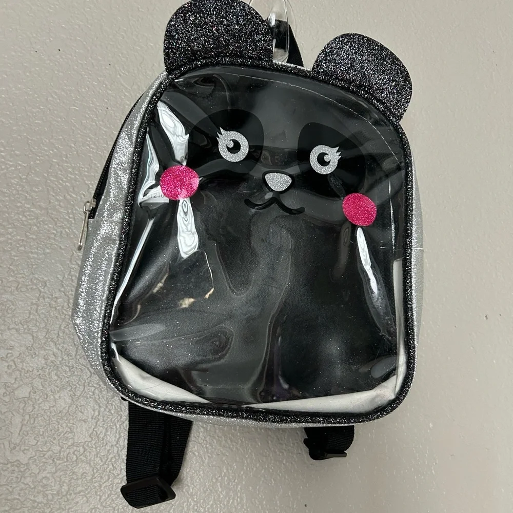Mini Clear Transparent Panda Backpack Toddler Children School Animal Character